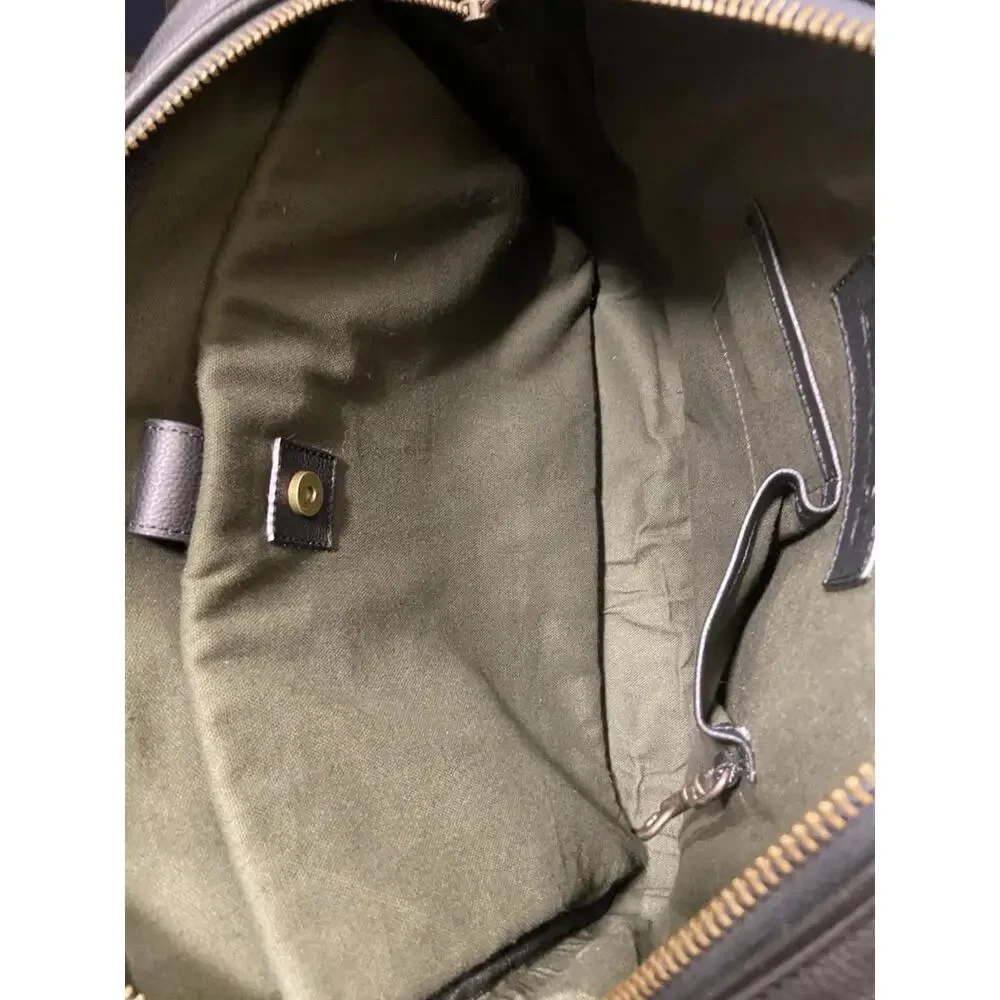 Quavaro Black Eagle Briefcase W Strap, Heavy Duty Leather